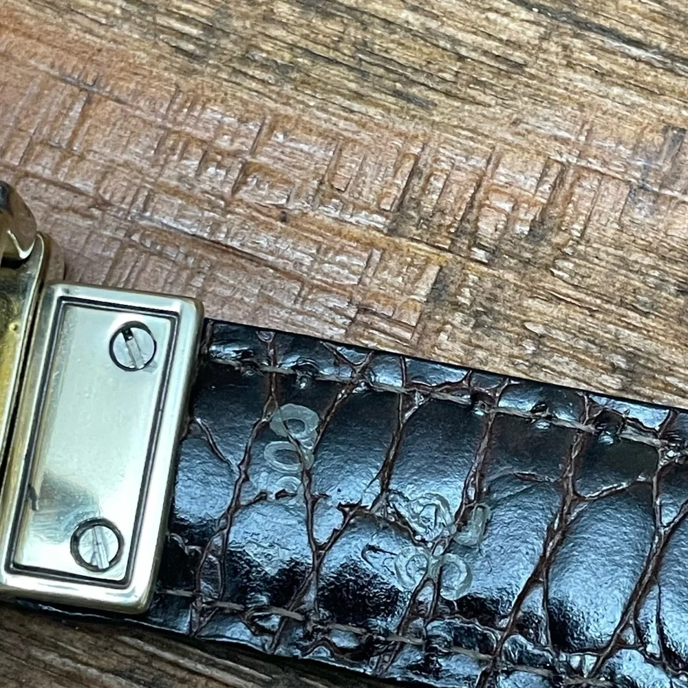 Brighton Two-tone Reversible Black brown Leather Belt with Silver Buckle